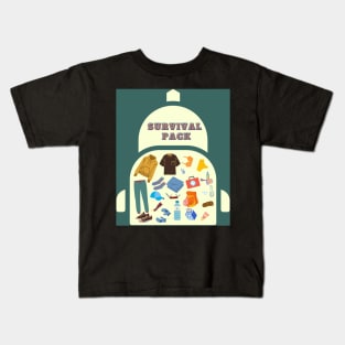 Survival backpack Kids T-Shirt